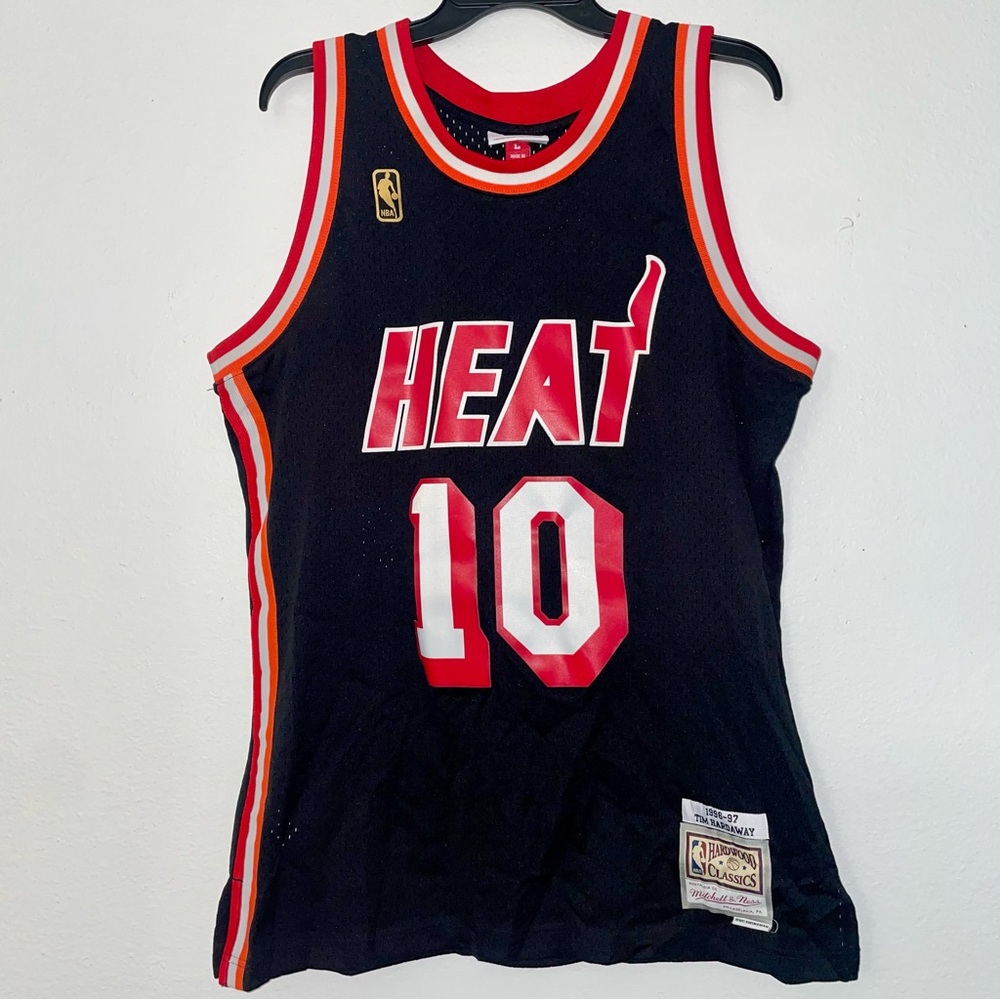 Mitchell and Ness - Miami Heat Mens NBA Authentic 96 Tim Hardaway Jersey (L)